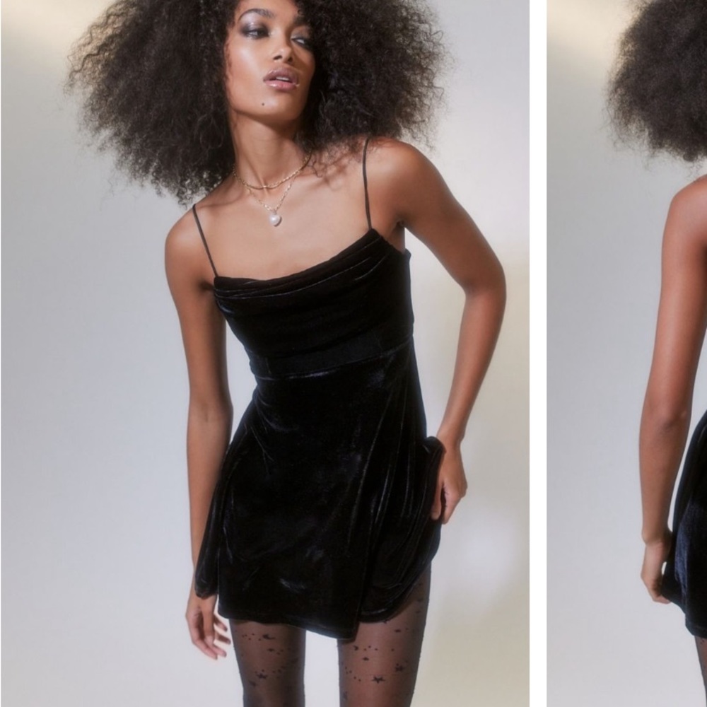 urban outfitters mallory velvet mini dress